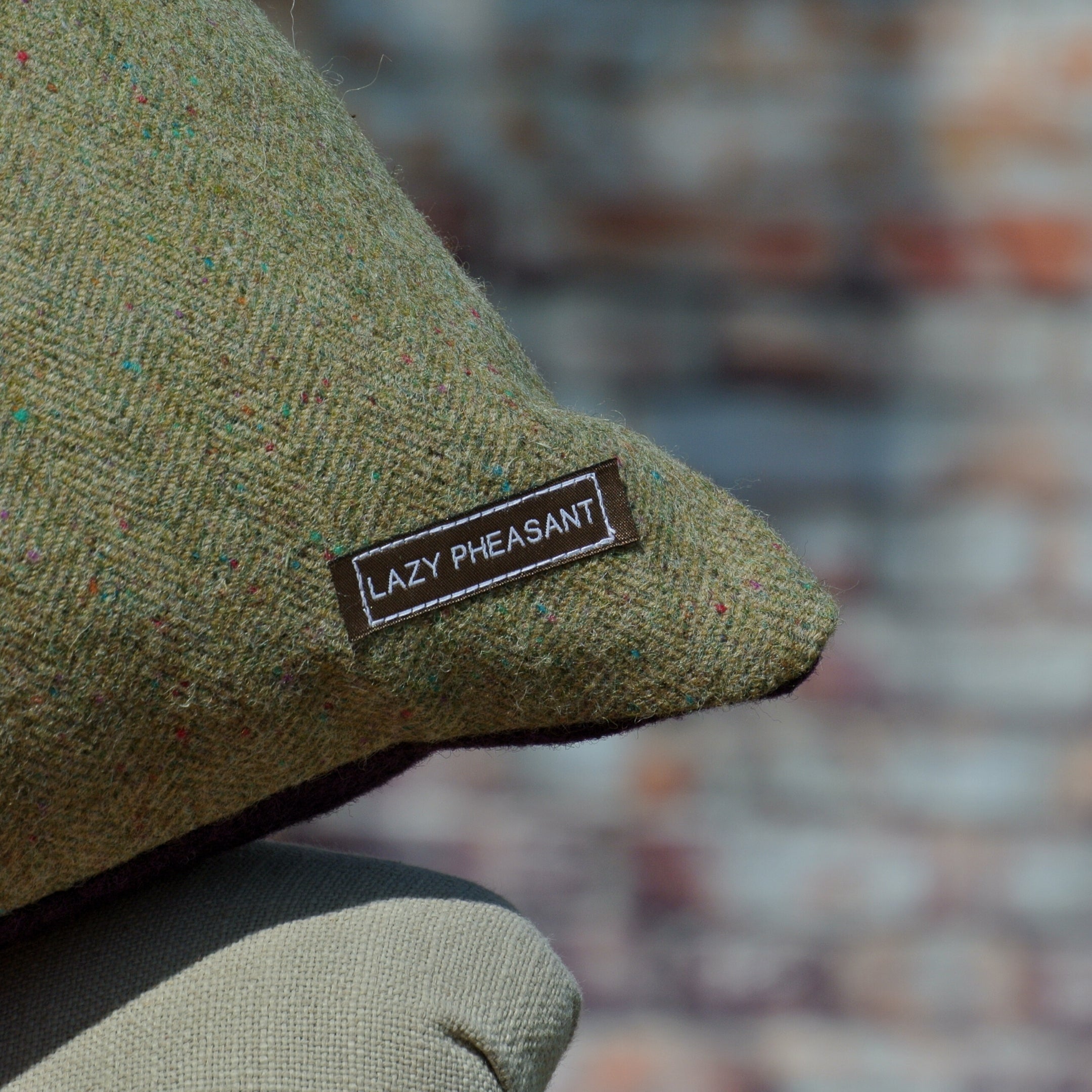 Green 2024 tweed cushions